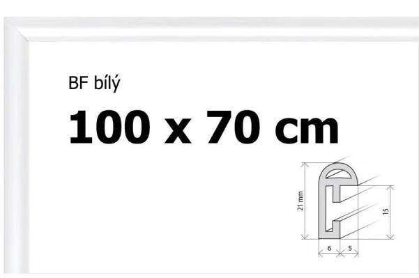 Plastový rám na puzzle 100x70cm - bílý