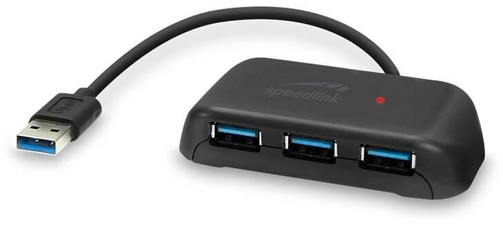 SNAPPY EVO USB Hub 4-Port Blk SPEEDLINK