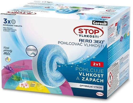 STOP VLHKOSTI Aero 360° náhradní tablety Triopack AROMA 3 x 450 g