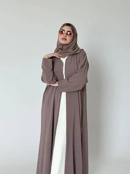 Mocha Abaya With Scarf