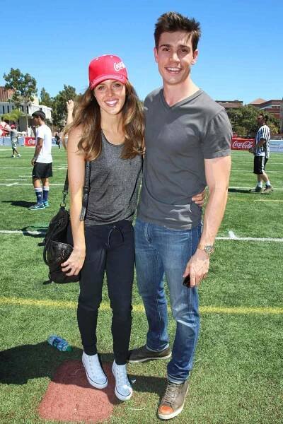 Kayla Ewell and Tanner Novlan attend Kickball For A Home at the University of Southern California on August 16, 2014 in Los Angeles, California.