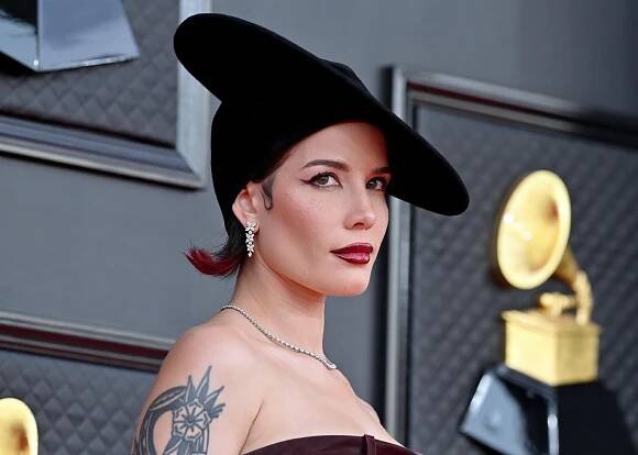 Halsey at the GRAMMY Awards at MGM Grand Garden Arena.