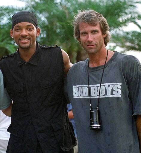Will Smith and Michael Bay on the set of 'Bad Boys II.'