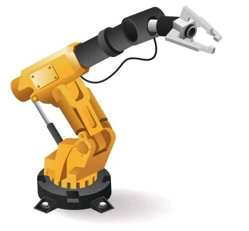 technology tool robotická ramenní svorka průmyslový obalový průmysl s umělou inteligencí - robotika stock ilustrace