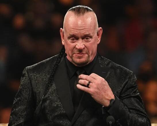 The Undertaker at the WWE Hall of Fame induction.