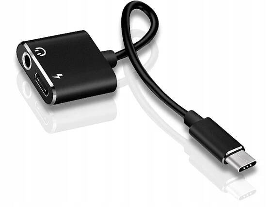 ADAPTÉR USB TYP C MINI JACK 3,5 mm AUX za 86.00CZK - Allegro