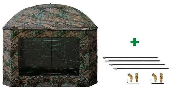 Suretti Deštník s bočnicí Full Cover 2man Camo 3,2m