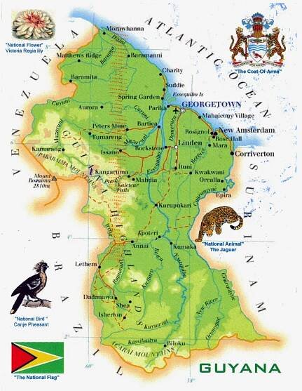 Maps of Guyana | Collection of maps of Guyana | South America | Mapsland | Maps of the World