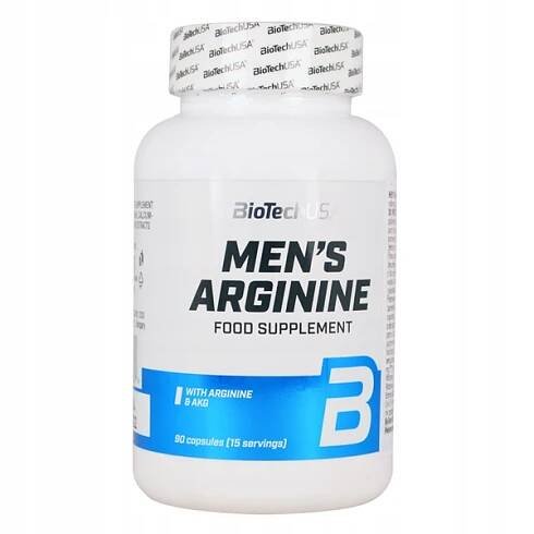 BioTech Men's Arginine 90kapslí. ARGININ ZLEPŠENÍ PROKRVENÍ PRO MUŽE