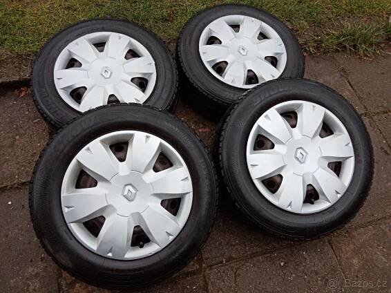 Zimní kola 15ky 4x100 pneu 80% RENAULT DACIA - Rychnov nad Kněžnou - Bazar