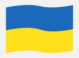 Ukrajinská vlajka barvy ploché ikony — Ilustrace