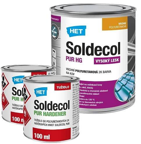 HET Soldecol PUR HG polyuretanová rychleschnoucí barva na kov