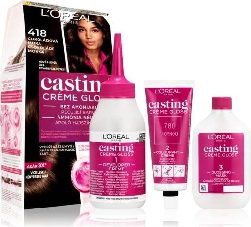 L'Oréal Paris Casting Creme Gloss Barva na vlasy 418 Chocolate Mocha 48 ml