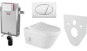Alcaplast AM115/1000 Renovmodul komplet k zazdění se závěsným WC RIMLESS Sapho AVVA 100315 s integrovanou baterií a bidetovou sprškou
