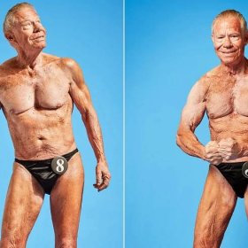 He’s unimpressed with his physique, but wins bodybuilding competitions ... at 90