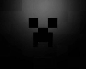 Black Minecraft Creeper Face Wallpaper