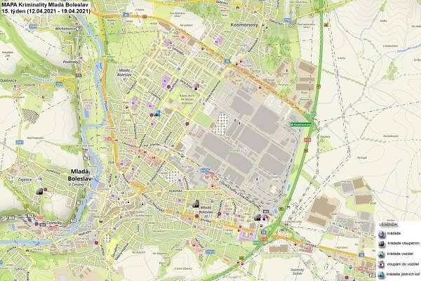 Mapa kriminality: Mladá Boleslav