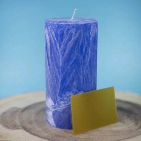 Svíčka přání Astron – válec 11 cm, modrá