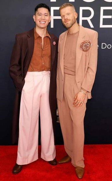 Mark Manio and Scott Hoying attend the 67th GRAMMY Awards on February 02, 2025