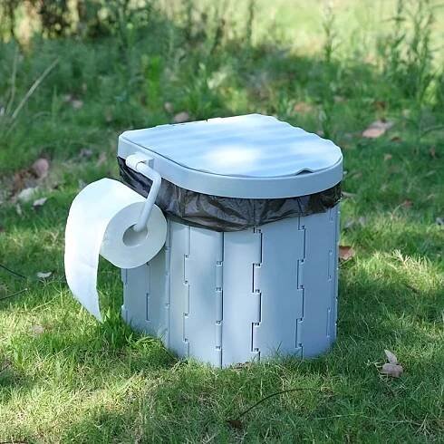Mobilní kempinkové WC, šedé - POTTYMATE Náhled obrázku produktu 5