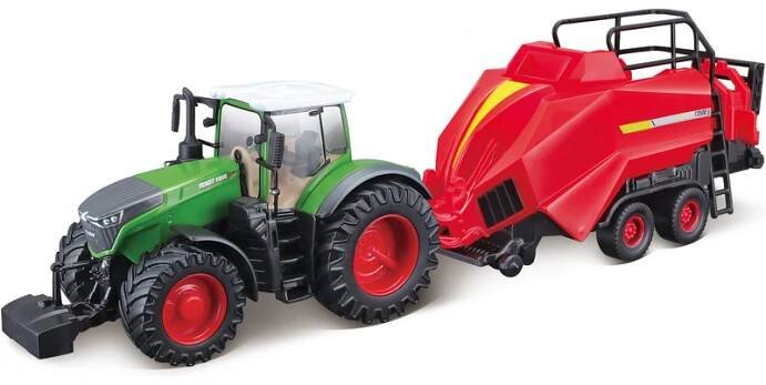 Náhled produktu - 1:50 Bburago Fendt 1050 Vario s lisem na balíky