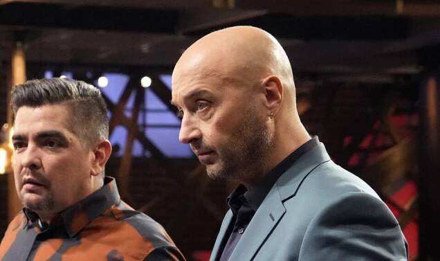 Contestants with judges Aarón Sánchez and Joe Bastianich in the “Millennials Auditions” season premiere episode of Masterchef