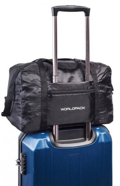 Skládací cestovní taška - palubní zavazadlo Worldpack černá
