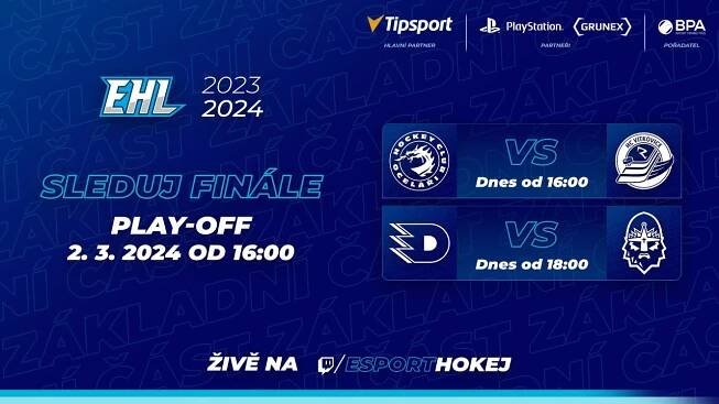 Souboj o 3. místo a finále play-off Esport hokejové ligy 2023/2024