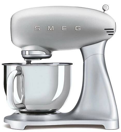 SMEG 50's Retro Style 4,8 l stříbrný, s nerezovým podstavcem - Kuchyňský robot