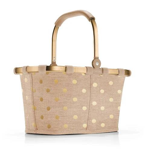 Košík CARRYBAG XS FRAME metallic dots coffee
