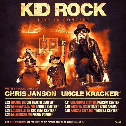 Kid Rock Announces New Tour!! - 1013 Music Reviews