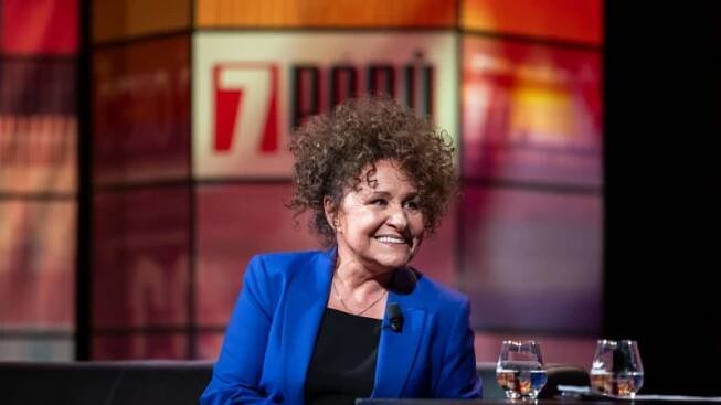 Jitka Zelenková v talkshow 7 pádů Honzy Dědka. 