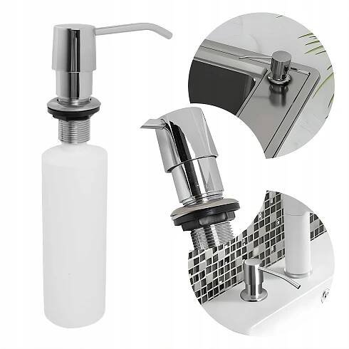 DÁVKOVAČ NA PROSTŘEDEK NA NÁDOBÍ NEBO MÝDLO CHROM 250 ml