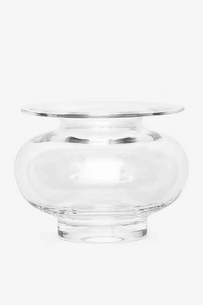 Skleněná váza 17 cm - Čiré sklo - HOME