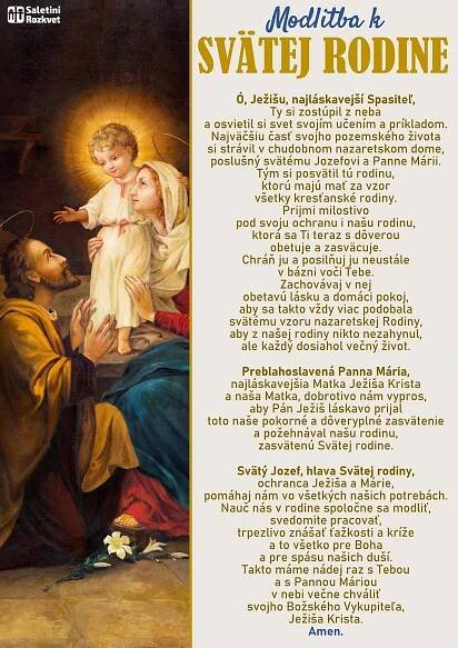 Modlitba k Sv. rodine
