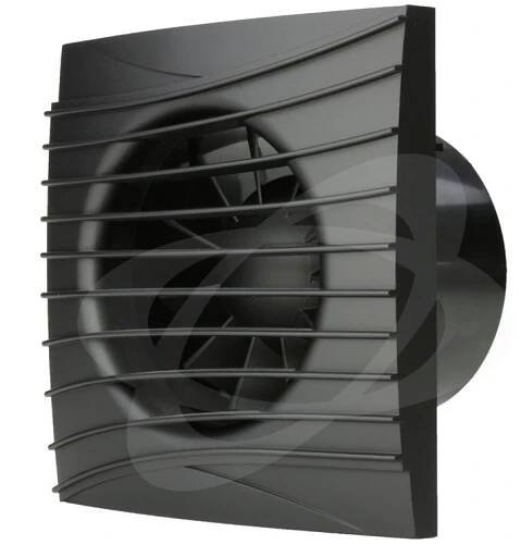 Ventilátor do koupelny axiální d 125 mm se zpětnou klapkou černý DALAP - Sonepar ČR | Elektroinstalační materiál