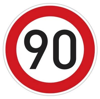 B20a_Nejvyšší dovolená rychlost (90km/h)