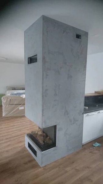 Betonové stěrky na krb - TwinArt