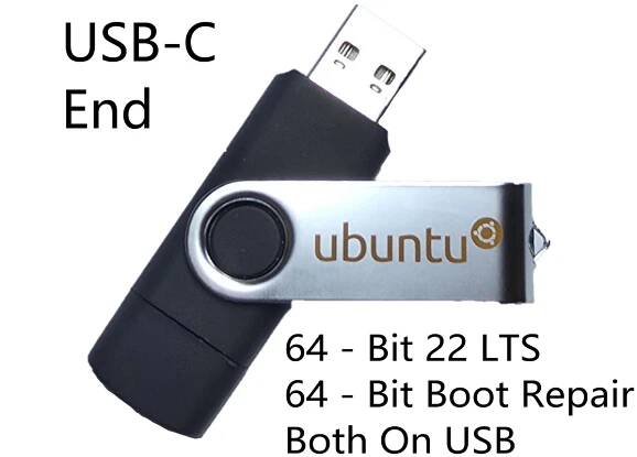 Ubuntu Linux 22.04 LTS 64bit zaváděcí 8GB USB flash disk a instalační příručka
