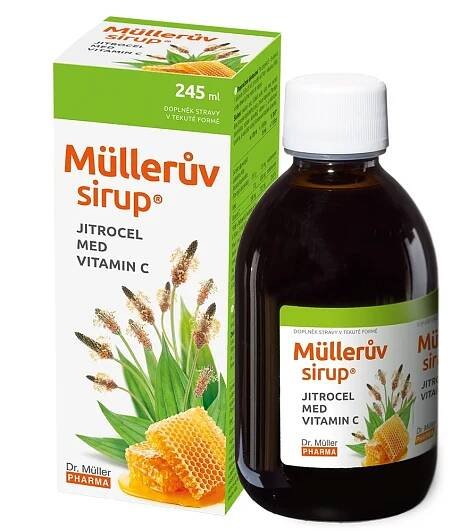 Dr. Müller Müllerův sirup s jitrocelem, medem a vitaminem C 245 ml