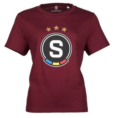 Triko Sparta basic logo rudé dámské - AC Sparta Praha