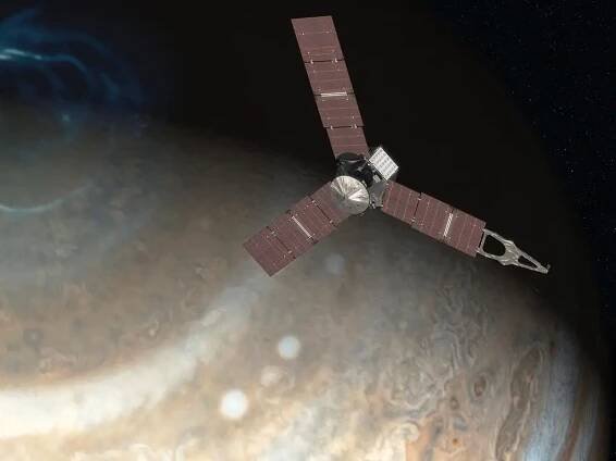 Sonda NASA Juno pořídila úžasný snímek zeleného blesku na Jupiteru