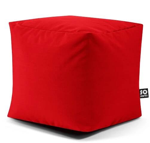 Red poufs