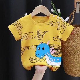6Styles Roztomilá bavlna Tričko s krátkým rukávem Topy Dětské oblečení Dětské oblečení Kreslený