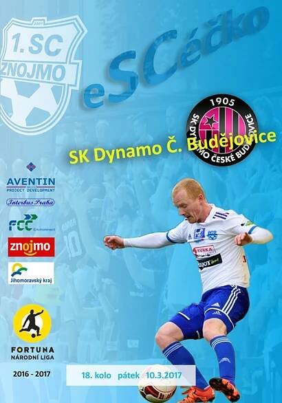 1.SC Znojmo FK – Zápasový bulletin s Budějovicemi s možností vyhrát klubový dres
