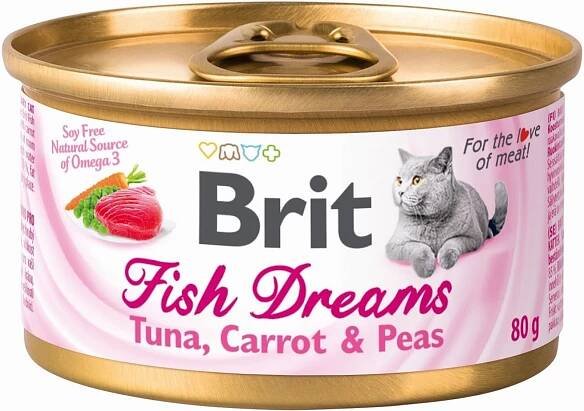Brit Fish Dreams Tuna, Carrot & Pea 24x80g