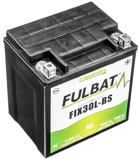 Bezúdržbová motocyklová baterie FULBAT FIX30L-BS GEL (YIX30L-BS)