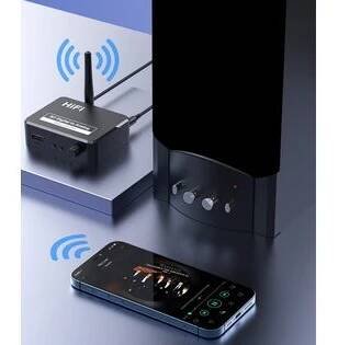 Mobilly DAC převodník z TOSLINK na RCA (Cinch) audio a 3,5mm AUX se zesilovačem a Bluetooth 5.0