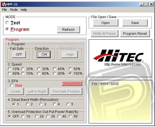 HPP-21 PLUS Tester a programátor digitálních serv s PC rozhraním (mini-USB) | Kostka model centrum 