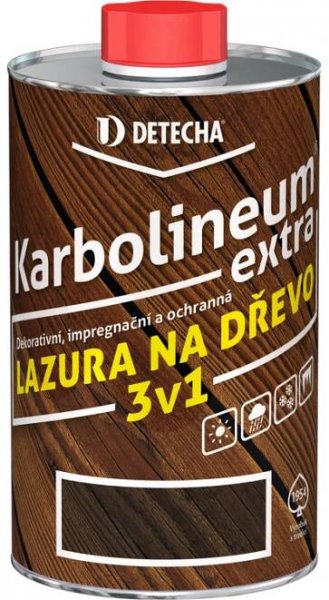 Detecha Karbolineum Extra 3v1 barva na dřevo